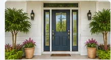 Modern residential entry door
